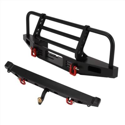 Kompatibel Mit TRX-4 Für Axial Für SCX10 1/10 RC Crawler-Upgrade-Teile RC-Auto Metall-Frontstoßstange Mit Licht Und Heckstoßstange RC Stoßstange von hjuink